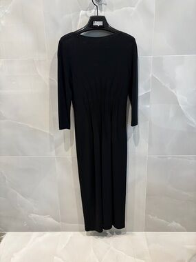 Susan Lazar Black Long Sleeve Midi Dress